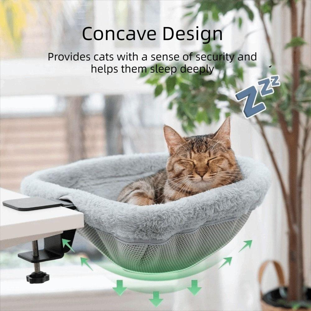 One-Click Folding Cat Desk Hammock Space-Saving Cat Perch Cat Desk Bed Home Office Desk