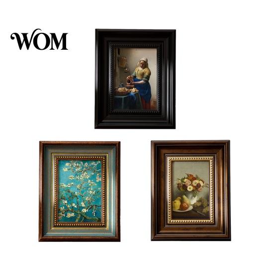 Zen Style Wall Hanging Frame Retro Photo Frame, Art Display Oriental Aesthetics Decor Decor, DIY Empty for Calligraphy Ink Paintings Photography
