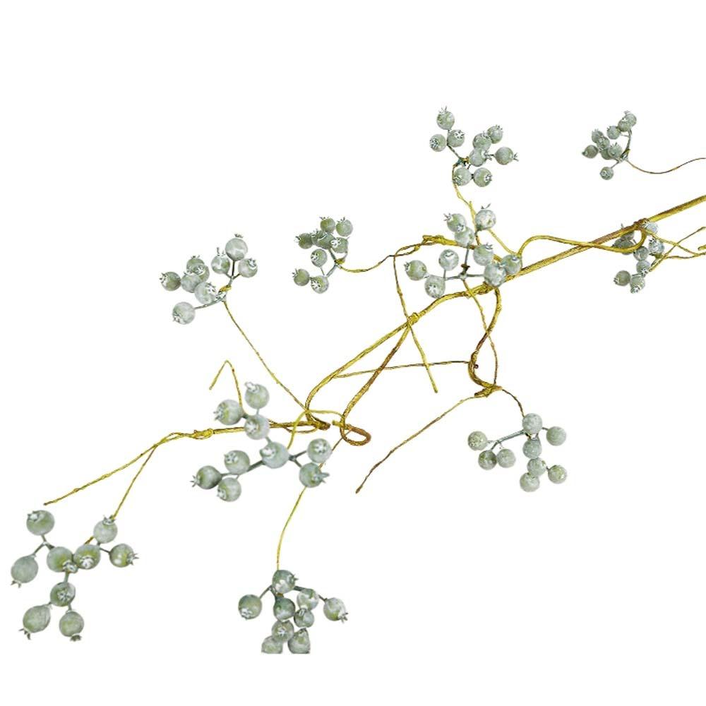 

Faux Good Luck Fruits Artificial Foam Berries Branch Luxury Fake Plants Living Room Decor зелёный