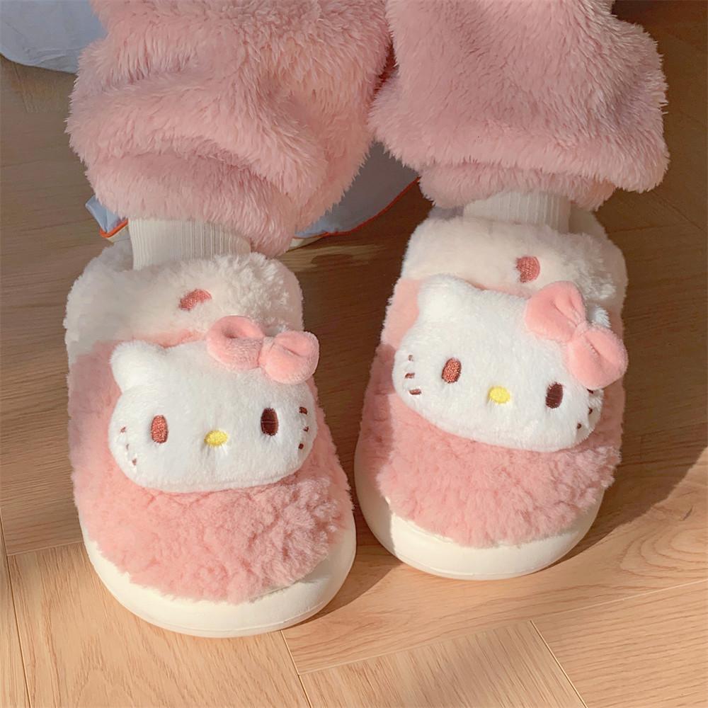 Women's Winter Cartoon Cow Cotton Slippers - Cute, Casual Indoor Fur Slippers