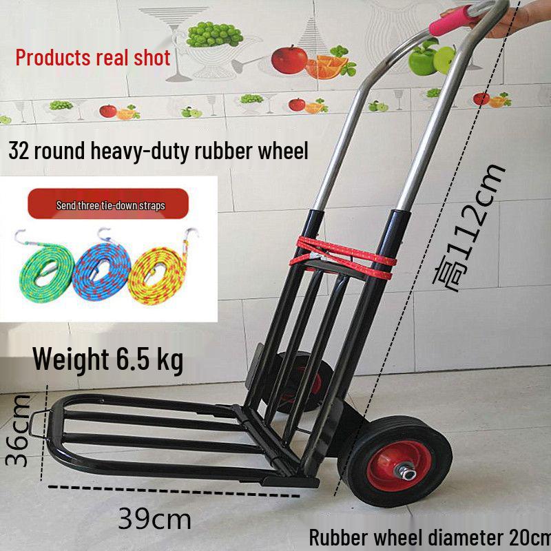 Heavy Duty Folding Stair Climbing Handcart - Portable Shopping and Luggage Cart