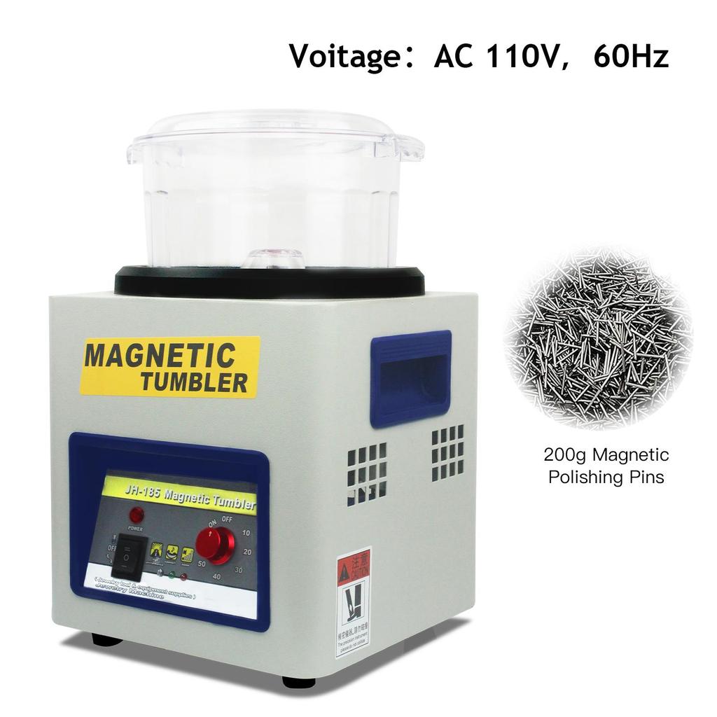 Lucidatrice Magnetica a 2000 Giri/min con Timer Regolabile per Gioielli in Oro, Argento, Rame e Componenti di Orologi, Pulizia e Sbavatura