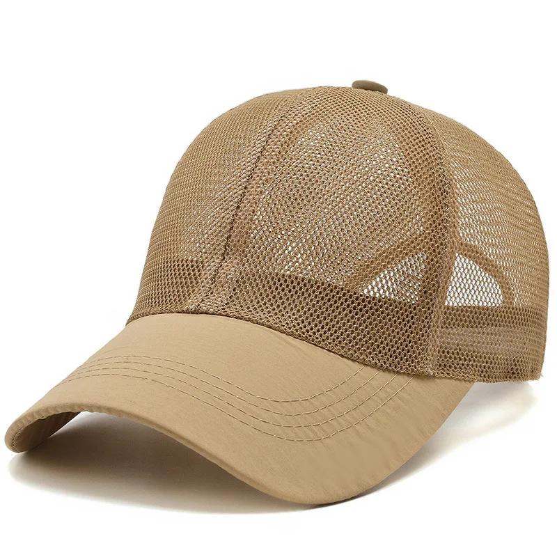 Summer Full Mesh Baseball Cap Unisex Trucker Cap Trucker Caps Men Fishing Hat Quick Dry Golf Running Hat izable Fit Snapback Hat