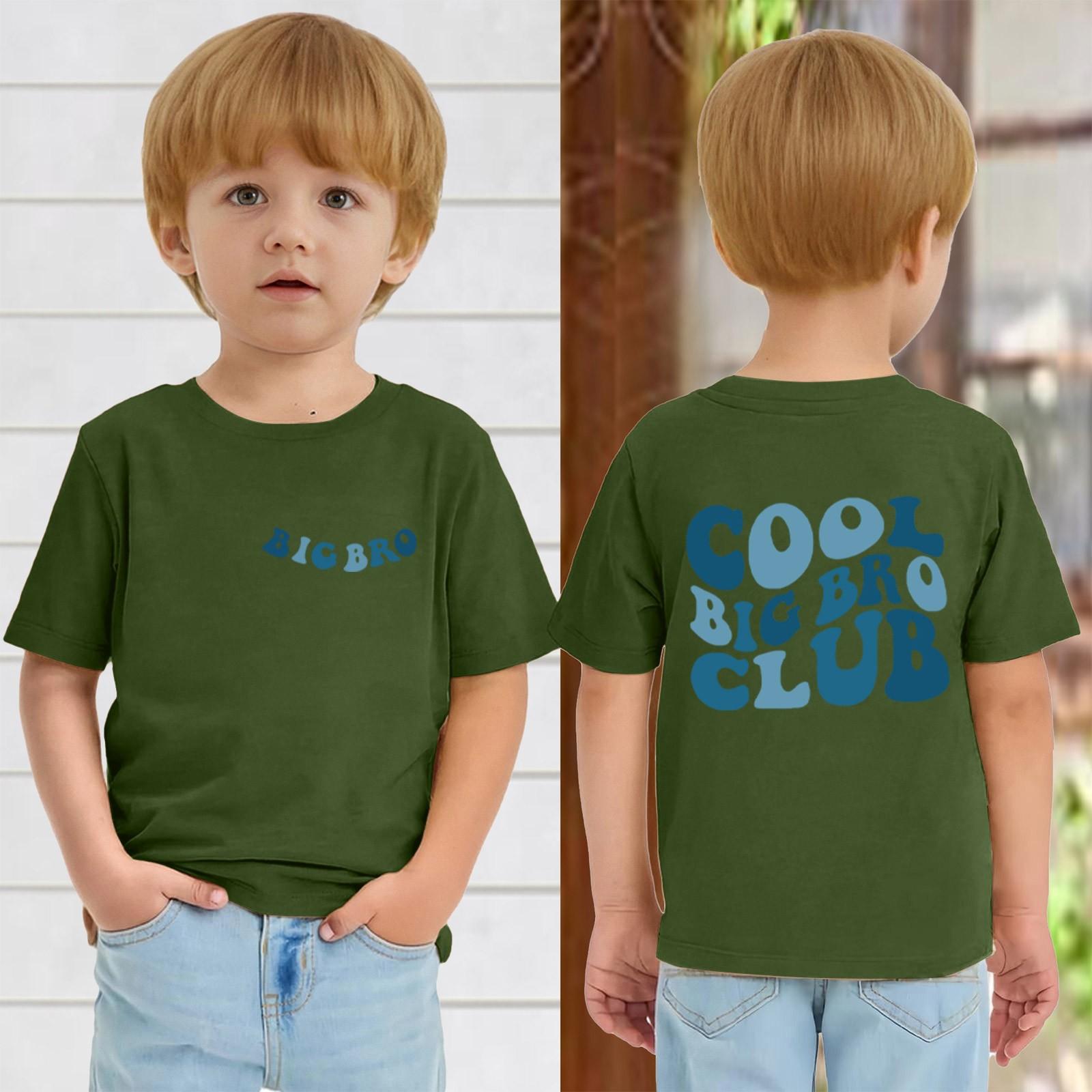 

Футболки для малюків, дівчаток, хлопчиків, дитячі футболки з принтом і короткими рукавами для хлопчиків і дівчаток 1-12 років 100 армія зелений колір