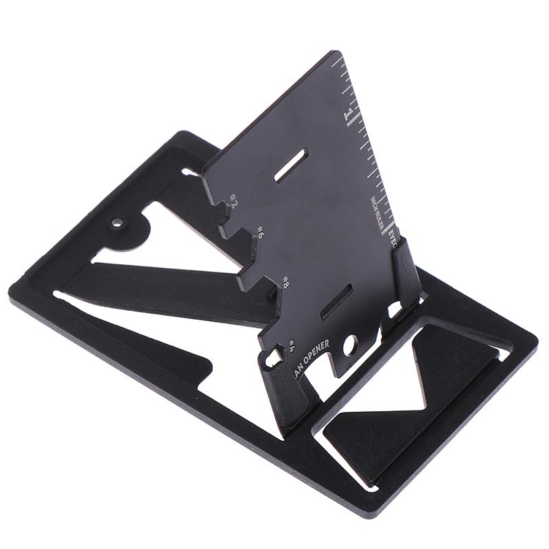 1Pc Folding Mobile Phone Bracket Mini Edc Card Bottle Opener Screwdriver Wrench