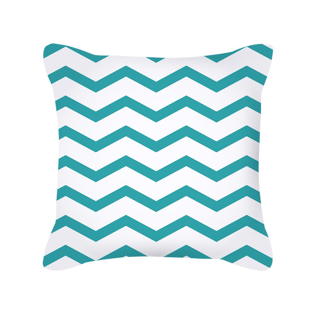 Furniture Life Peach Skin Velvet Pillow Cover Nordic Style Geometric Pattern Office Sofa Cushion Cover