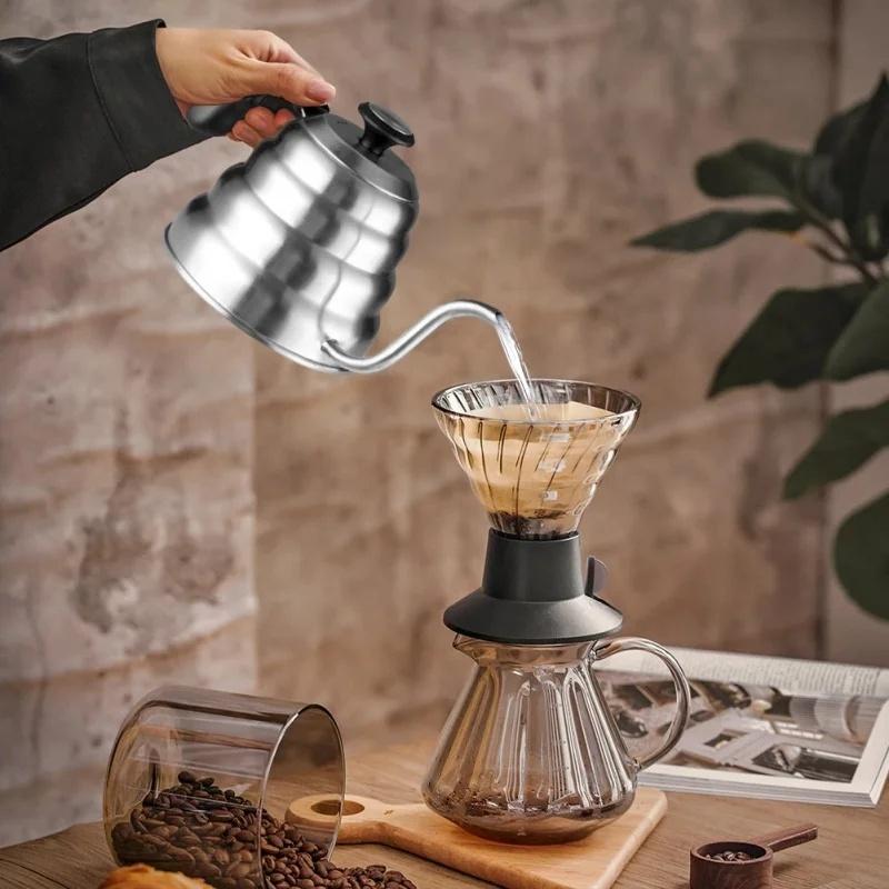 Stainless Steel Pour Over Coffee Pot Precise temperature control High quality Outdoor picnic coffee professional coffee equipmen