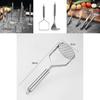 Stainless Steel Potato Masher With Round And Square Openings For Home Kitchen Use