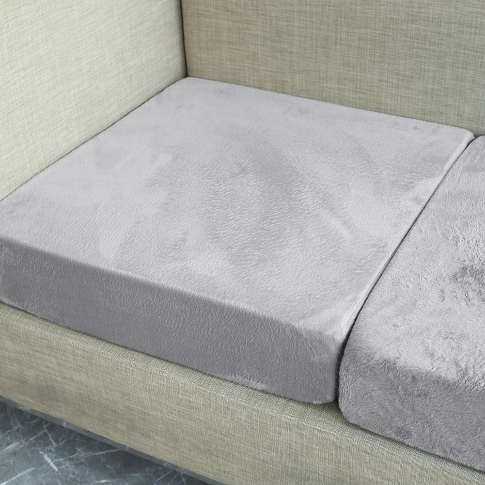 Stretch Velvet Plush Sofa Slipcover Furniture Protector Cushions Cover with Elastic Band Washable Home Recliner Chair Covers