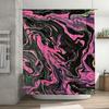 100% Waterproof Printing Polyester Shower Curtains with Black Marble Pattern for Bathroom Decorations