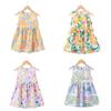 New Summer Sleeveless Princess Dress for Girls: Cotton & Rayon, Korean Style for Big and Middle Kids