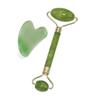 2 In 1 Green Roller And Gua Sha Tools By Natural Jade Massager With Stones