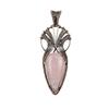 Vintage Style Rose Quartz Gemstone Copper Wire Wrap Pendant Unique Boho Pendant Anniversary or Birthday Jewelry Gift