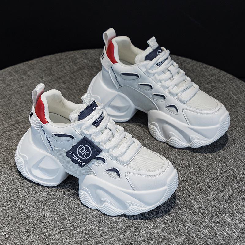 6616-2 Mesh inner height increase dad shoes women's spring and summer new versatile Korean version platform dad shoes student break