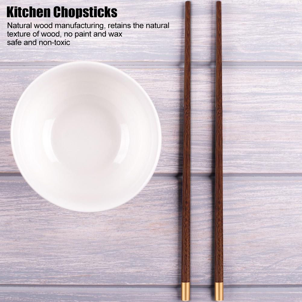 Household Handcraft Reusable Chopsticks Set Top Grade Gift Chopsticks Kitchen Tools(5 Pair Wenge