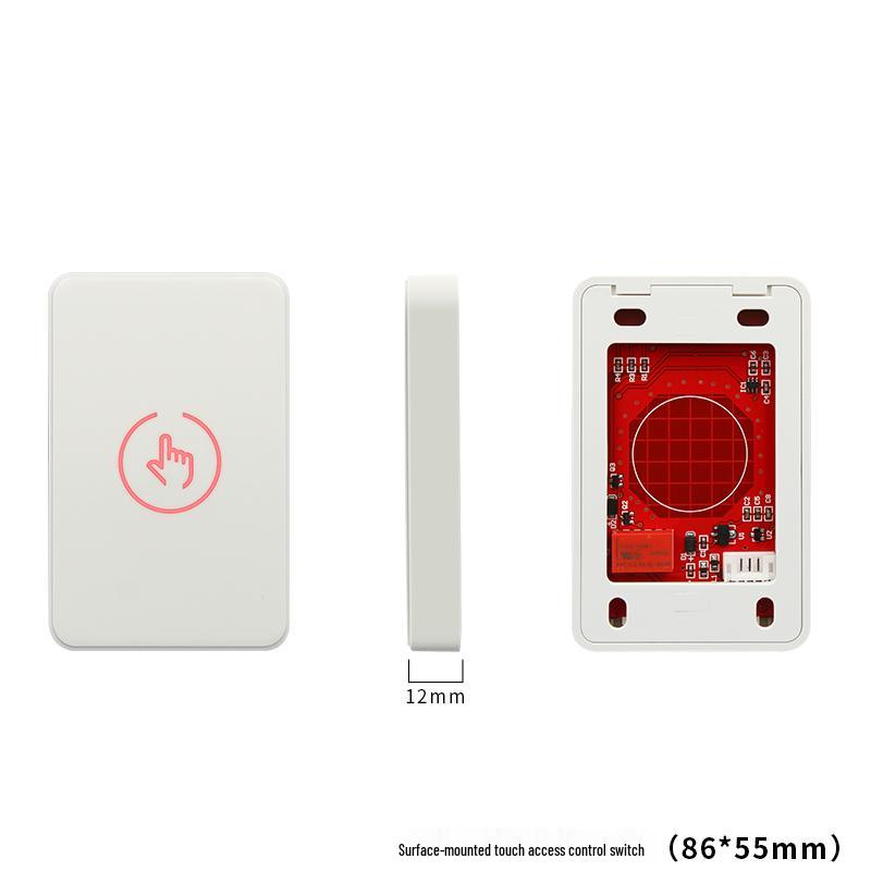 Touch Access Switch: Auto-Reset Narrow Door Open Button, 86-Type Surface Mount Panel