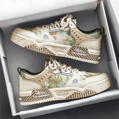 Guochao Men's Shoes New Summer Breathable and Versatile Niche Original Casual Board Shoes Platform Non-slip Sports Tide Shoes