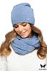 Anna-Women' Set Wool Hat with Scarf Jeans Color