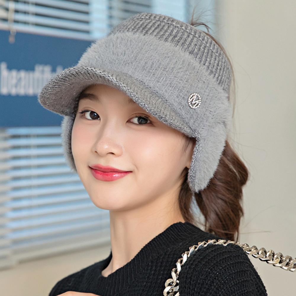 New Women Winter Hat Fashion Streetwear Decorate Beanie Hat For Women Casual Knitted Warm Cap