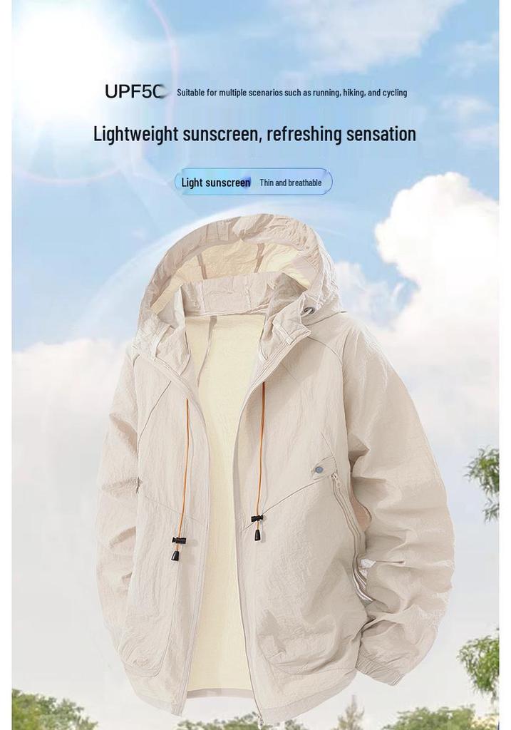 Men's Trendy UV Protection Hooded Jacket - Lightweight Summer Sun Protection