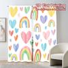 Set Of 2 Flat Printing Jit Curtains Without Rod Colorful Hearts Popular Digital Printed Versatile Fabric Made Polyester