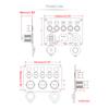 Waterproof Marine Boats Rockers Switch Panel 5 Gang with Twin USB Slot Socket 2.1A + Voltmeter for Car s Vehicle