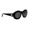 Celine Logo Oval Sunglasses Women Sunglasses Black CL40292U01A