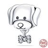 Fit Charms Fororiginal Bracelets Animal Series Flower Rabbit Holding Heart 100%Copper Jewelry Making For Women Gift