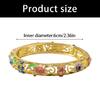 Stylish Four Leaf Clovers Enamel Alloy Bracelet Featuring Smooth Drip Oil Craft and Ethnic Flair Versatile Use