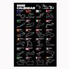 2025 F1 World Racing Track Posters Print Canvas Wall Art Sports Car Grand Prix Schedule Painting for Car Lovers Bedroom Decor