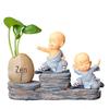 Zen Little Monk Resin Figurine: Creative Chinese Decor for Home or Entrance Table