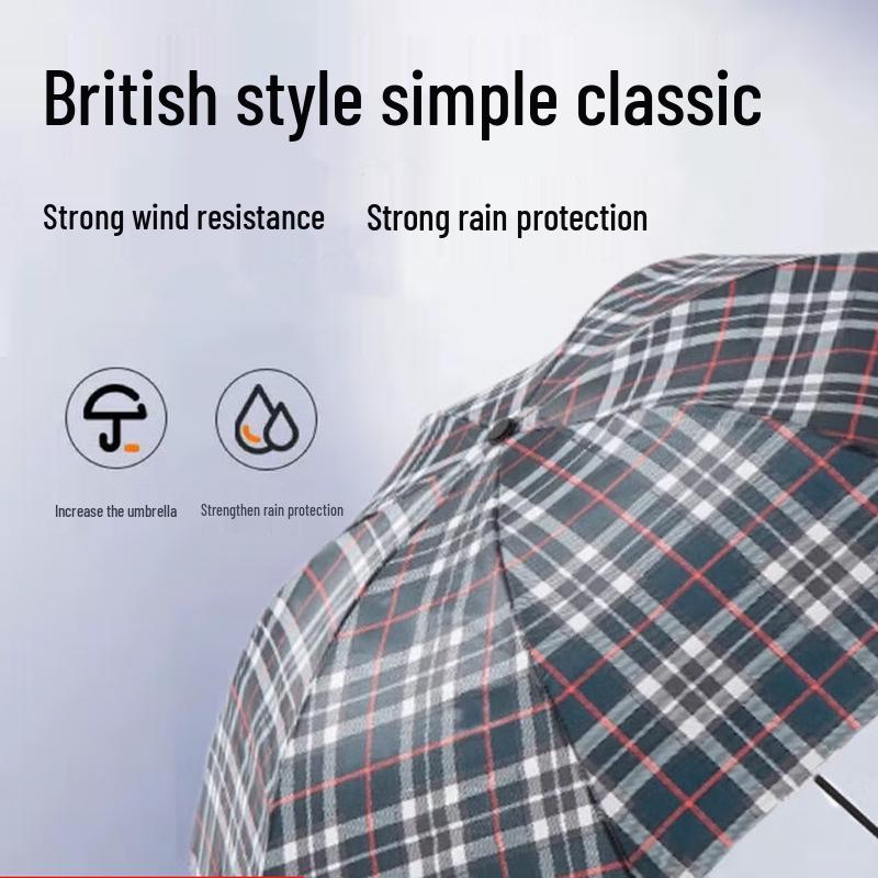 Zhuopu Dual-Use UV Protection 10-Rib Folding Umbrella