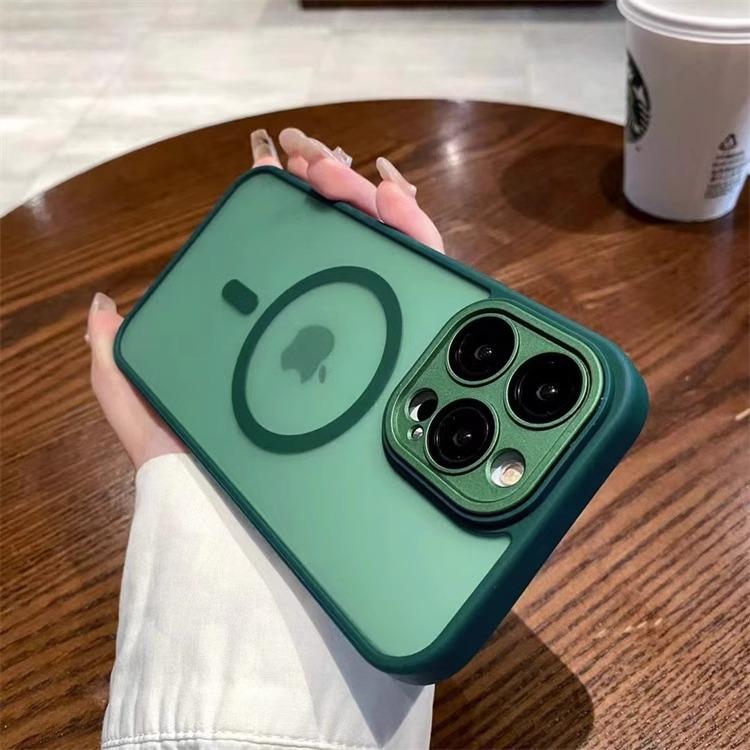Applicable To Apple 17promax Comes with Lens Skin Feel IPhone 15 Magnetic Transparent Matte 13 Mobile Phone Case 12