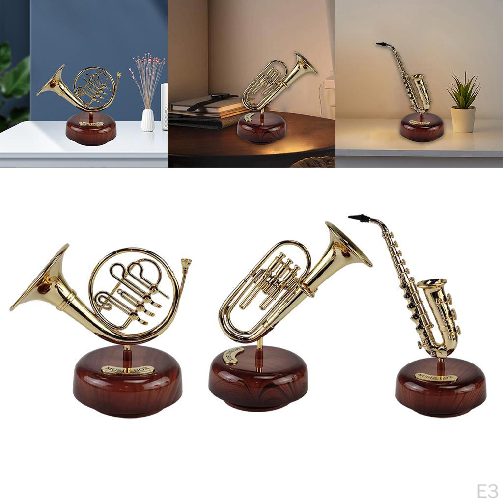Creative Classical Musical Instrument Music Boxes Miniature Vintage for Year Gift Birthday