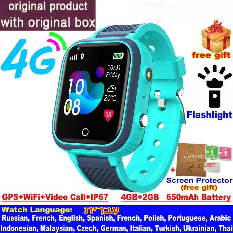 2025 New 4G Smart Watch Kids GPS WIFI Video Call SOS IP67 Waterproof Child Smartwatch Camera Monitor Tracker Location Phone Watch