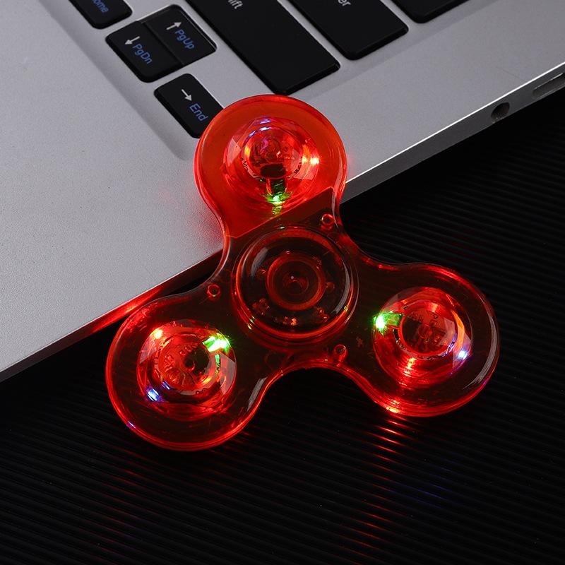 Lysende LED-lys Fidget Spinner Håndtopp Spinnere Lys i mørket Lys EDC Figet Spiner Finger Stresslindringsleker