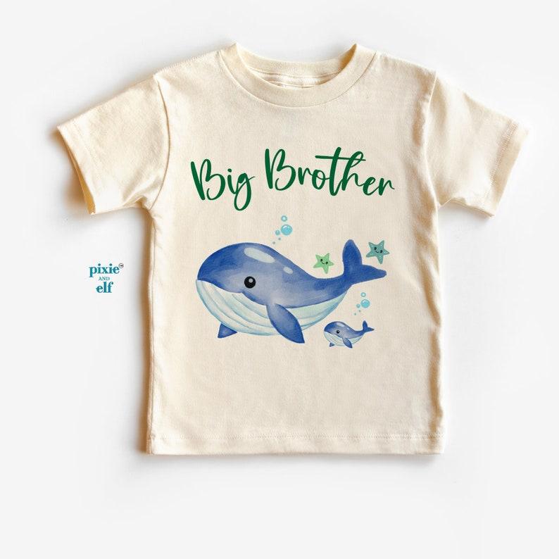 Big brother whale t-shirt, Big Brother Under the sea T-Shirt, Promoted To Big Brother, Pregnancy announcet, ocean animals kids bodysuit 150