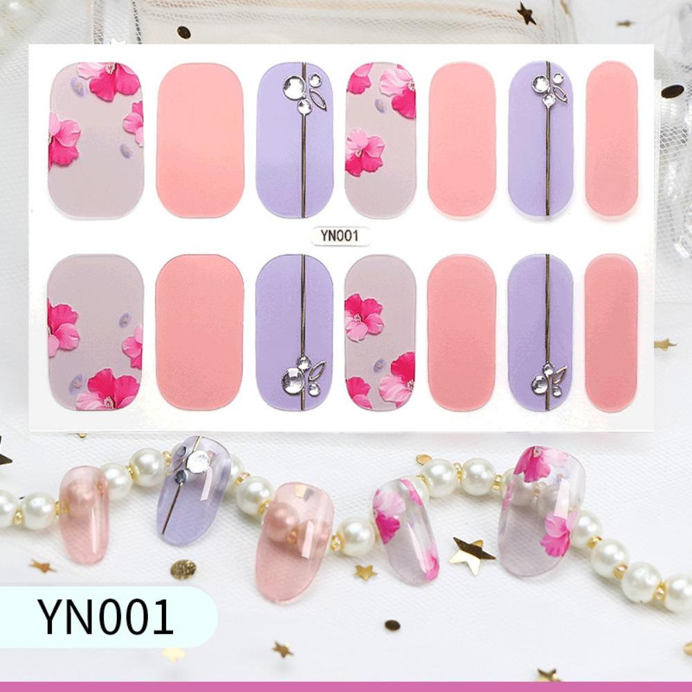 Whitening Three-dimensional Nail Sticker Full Sticker Waterproof Nail Patch Advanced Sense Simple Wind Nail Polish Glue
