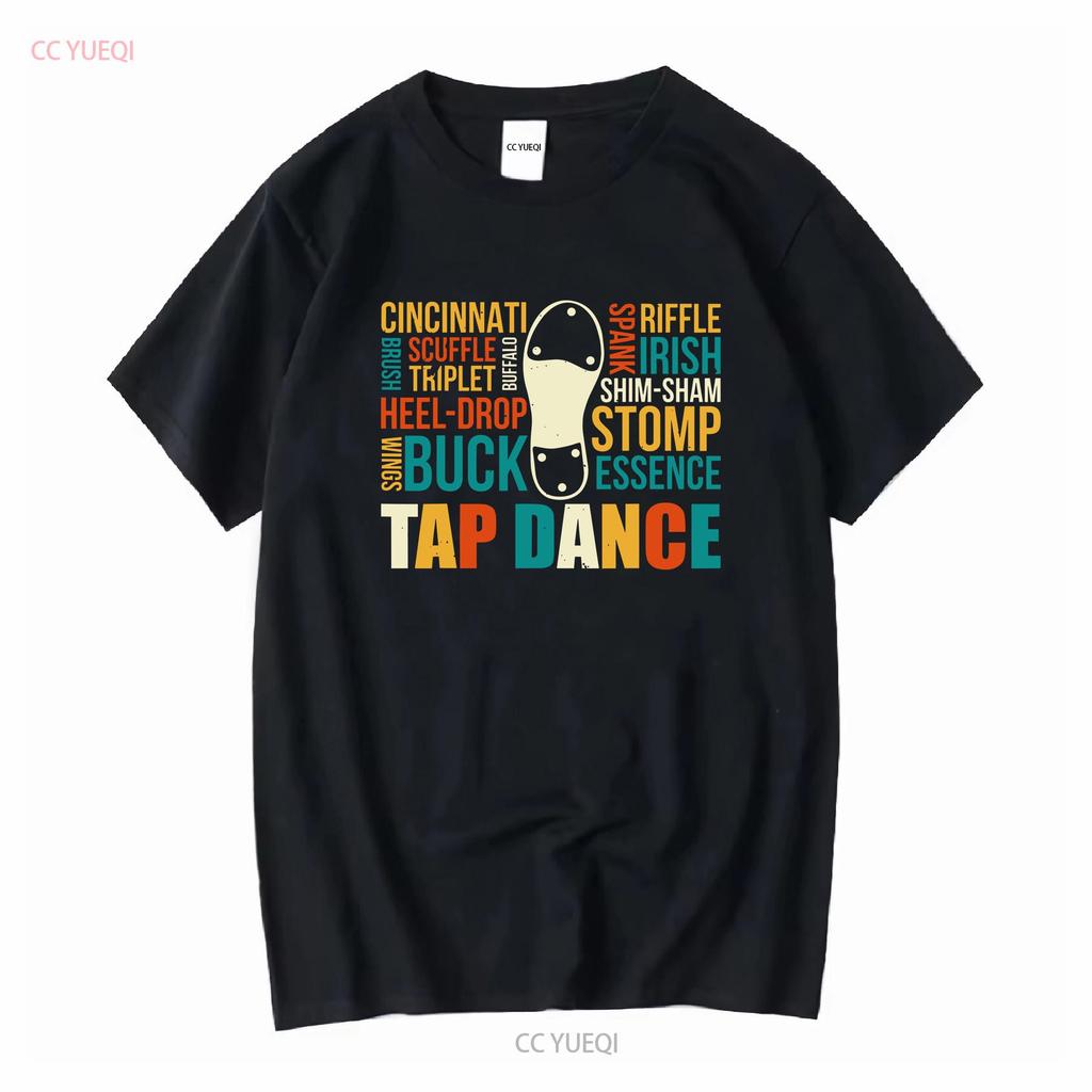 Tap Dance Dancing Studio Practice T Shirt Long or Short Sleeves Vintage Washed Comfortable Casual Fashion Breathable Homme Soft