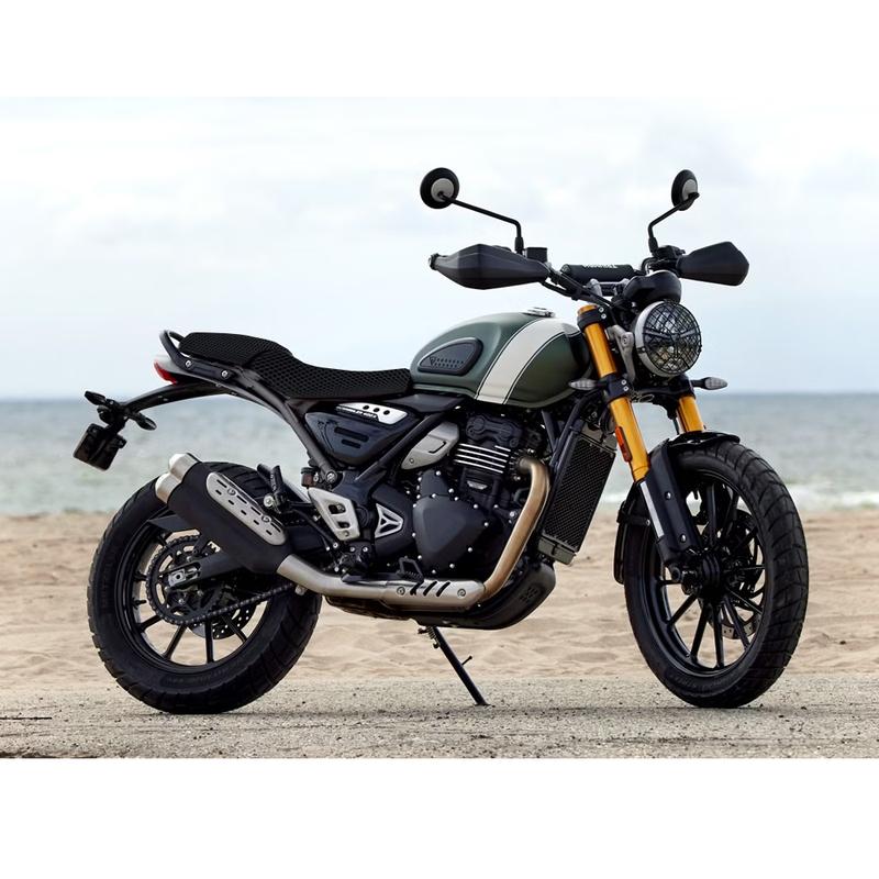 For Scrambler 400 X 2024 Motorcycle Seat Cover 3D Airflow Breathable Mesh Cushion Pad Anti Slip Waterproof Mesh Cushion
