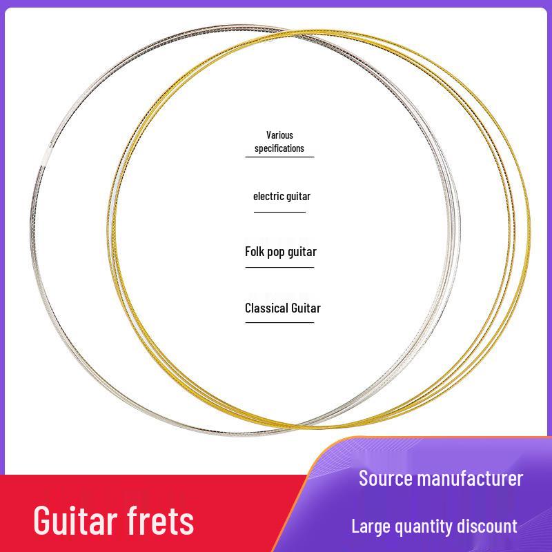 Guitar Frets: Uncut Copper White & Yellow Brass Fret Wire Set for Fingerboard