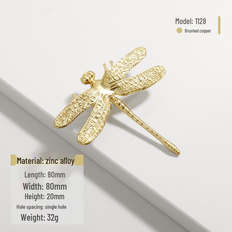 French Modern Gold Zinc Alloy Cabinet Handle