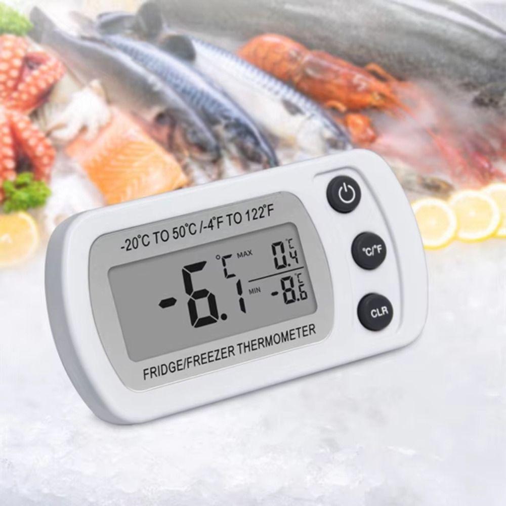 LCD Digital Screen Refrigerator Thermometer Waterproof Freezer Thermometer  Freezer Use