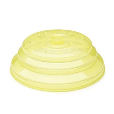 IBILI 798500 Foldable Lid for Microwave, Silicone, Yellow, 26 X 26 X 3 Cm