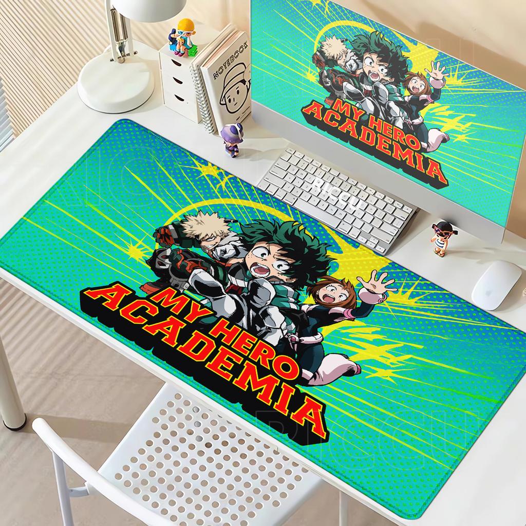 900x400 Mouse Pad My Hero Academia Keyboard Pad Gaming Accessories Extended Desk Mat Office Rubber Anti-slip XXL Tapis De Souris
