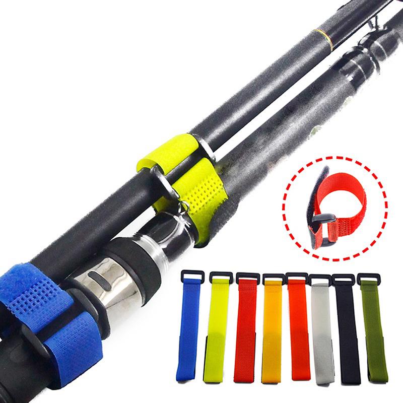 

1Pc Fishing Accessories Reusable Fishing Rod Tie Holder Strap Loop Cord Belt 1PC