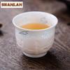 140ml Jade Porcelain Dragon Phoenix Auspicious Teacup Zen Tea Bowl Set Of Cups Tea-tasting Personal Cup Jianzhan Master Cups Cha