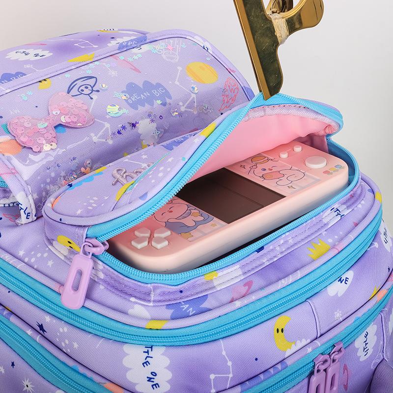 New Primary School Schoolbag Large Capacity Girls and Girls Cute Cartoon Spine Protection Children's Schoolbag