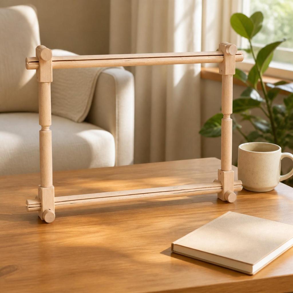 Stitching Holder Smooth Wooden Cross-Stitch Embroidery Frame
