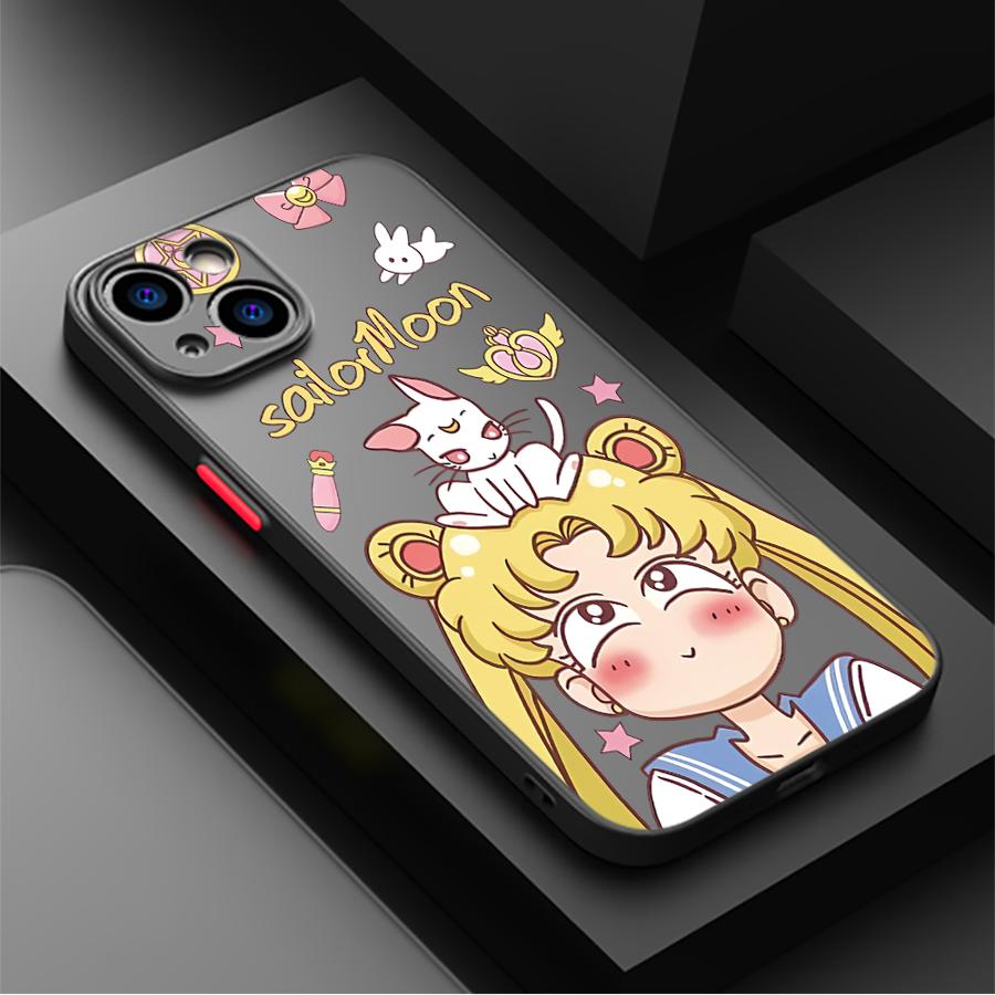 Cartoon S-Sailors Moon Funda Back Phone Cover Case for iPhone 17 Pro Max 15 Air 14 XS XR 13 Mini 7 8 SE 11 16 Plus 12